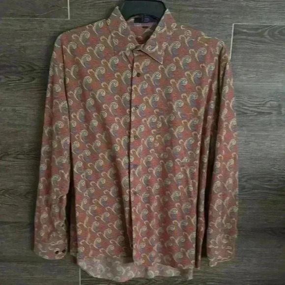 Alan Flusser Multicolor Paisley Men's Shirt EUC - Picture 1 of 4